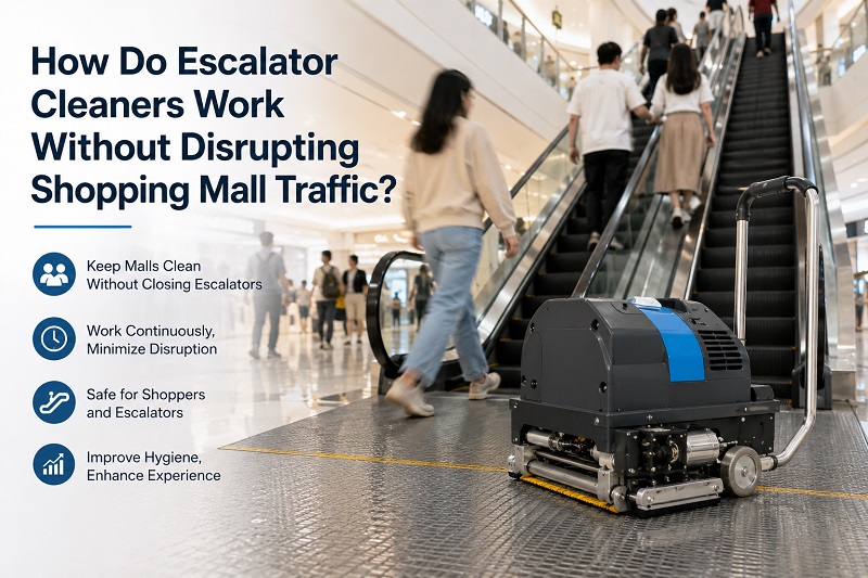 How Do Escalator Cleaners Work Without Disrupting Shopping Mall Traffic?